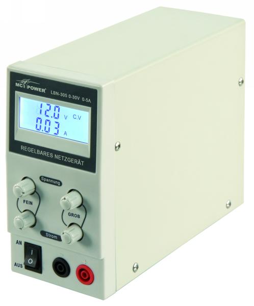 McPower LBN-305 0-30 V & 0-5 A regelbar, LCD-Anzeige  @PinSonne