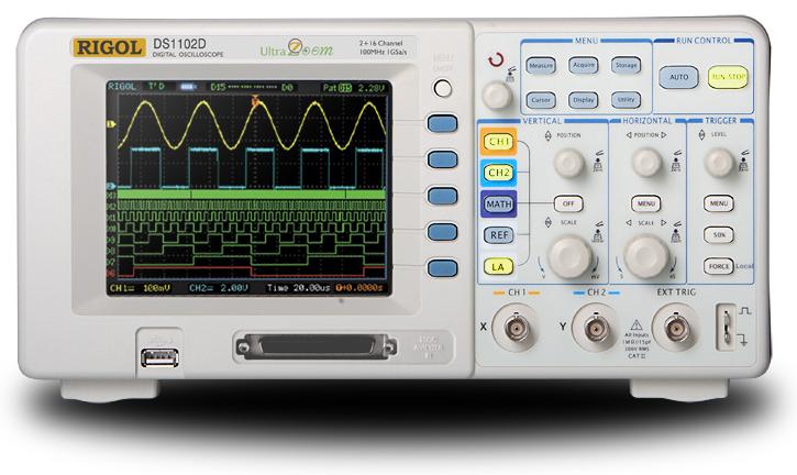 50MHz RIGOL DS1052D 2+16CH , 1GSa/s DSO/MSO