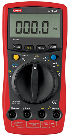 Auto-Range Digital Multimeter UNI-T UT60A optisches Interface+ RS232 Kabel