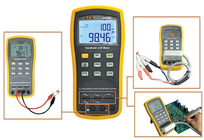 Eucol U822A, U822C Hand LCR Meter mit ESR bersicht