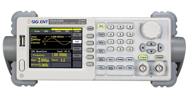 Siglent SDG1025 25MHz 16kpoints 2Kanal DDS Funktionsgenerator von vorn