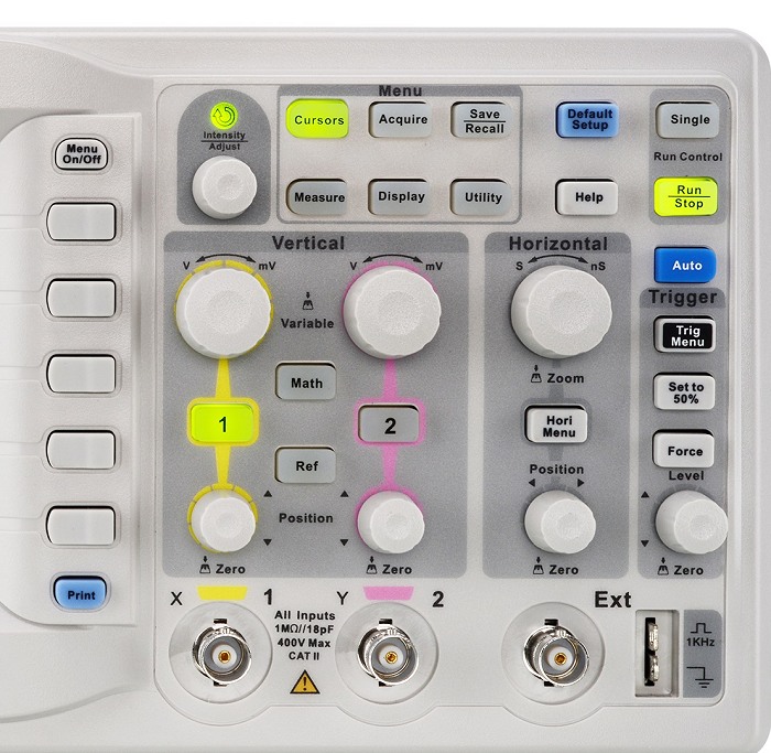 Siglent SDS1102CML+ & SDS1072CML+ & SDS1152CML+ Oszilloskop Bedienfeld