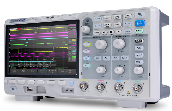 Siglent SDS1104X-E 100MHz 4CH Digital Speicher Oszilloskop up to 1GSA up to 14Mpoints 100.000wrfms seq. Speicher