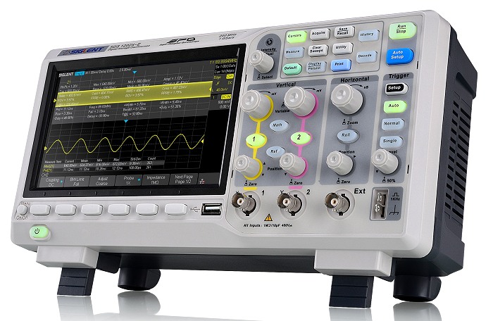 Siglent SDS1202X-E 200MHz 2CH Digital Speicher Oszilloskop 1GSA 14Mpoints 100.000wrfms seq. Speicher