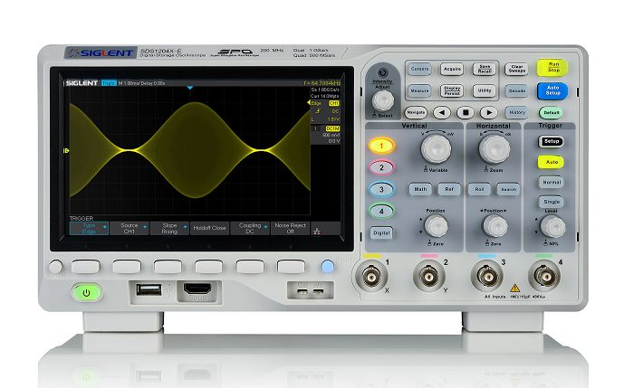 Siglent SDS1204X-E 200MHz 4CH Digital Speicher Oszilloskop 1GSA 14Mpoints 100.000wrfms seq. Speicher