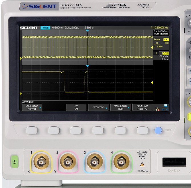 Siglent SDS2000X Serie SDS2304X SDS2204X SDS2104X 4CH SPO Digital Speicher Oszilloskop Display Tasten BNC