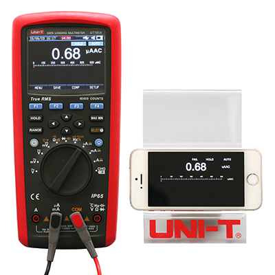 uni-t ut181a mit Bluetooth Adapter auf Smartphone