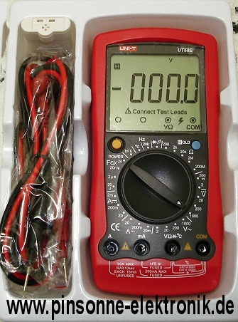 Uni-T UT58E 20.000 Counts Multimeter mit allen Kabeln Messadapter