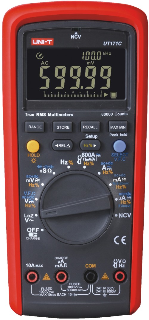 Uni-T UT171C 60.000 Counts TRMS Multimeter mit OLED Display Gerteansicht