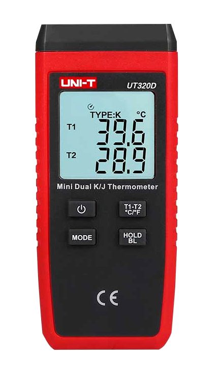 Uni-T UT325 with two sensors in use