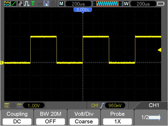 Hantek DSO1062B Rechtecksignalmessung