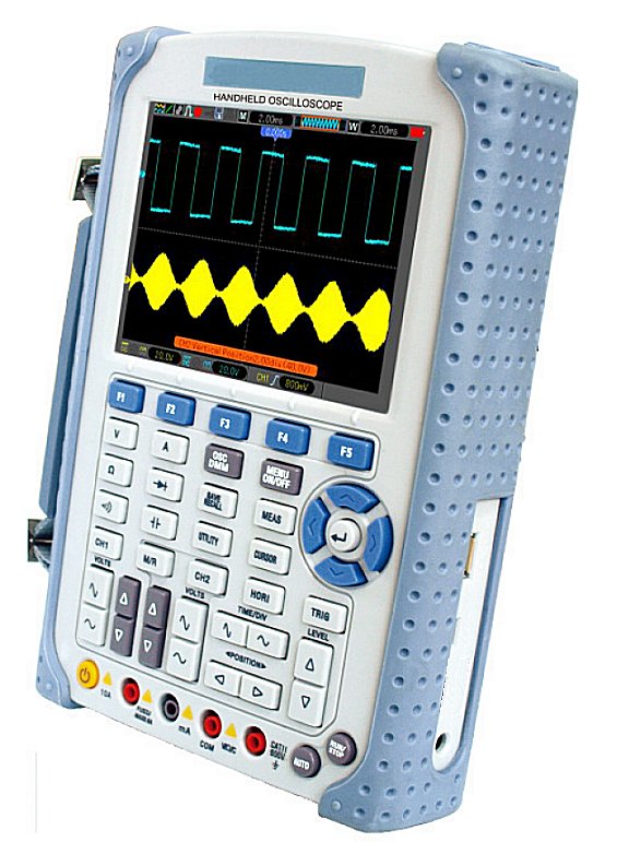 Hantek DSO1062B DSO1102B DSO1202B seitlich mit Signal 100 MHz Scopemeter HANTEK DSO-1102B 2CH