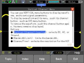 Hantek Help system