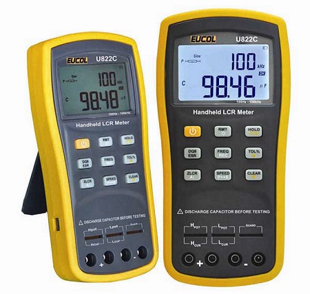 Eucol U822A 10kHz U822C LCR Meter 100kHz 100kHz Präzisions Hand LCR meter U822C ,ESR, USB, ACCU, Fehler 0,1%