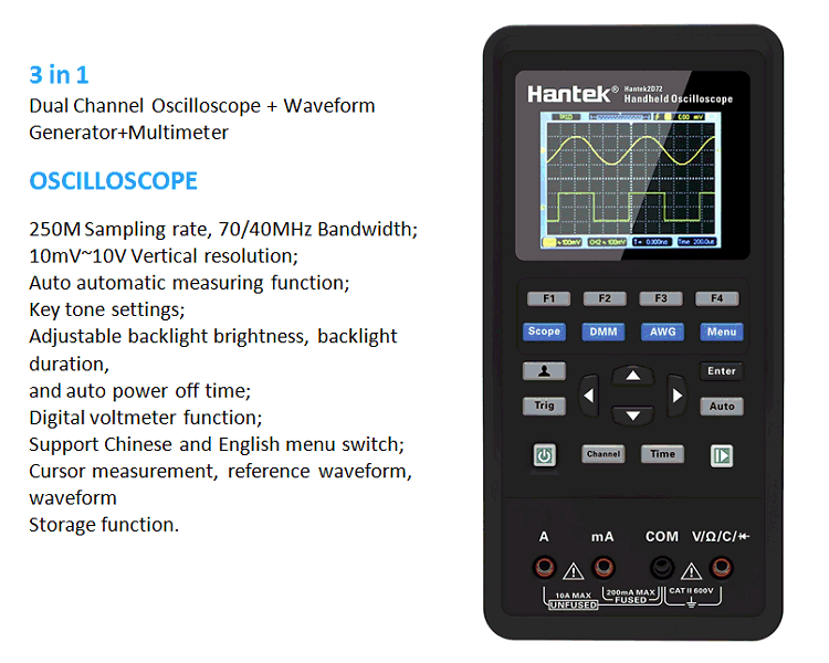 Hantek 2c 2d Serie Scope bersicht
