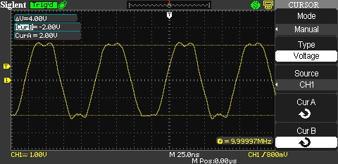 Siglent SDS1102CML Cursormessung Spannung