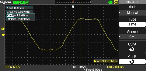 Siglent SDS1102CML Cursormessung Zeitbereich