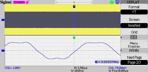 Siglent SDS1102CML Displaydarstellung invertiert, outdoor Displayl