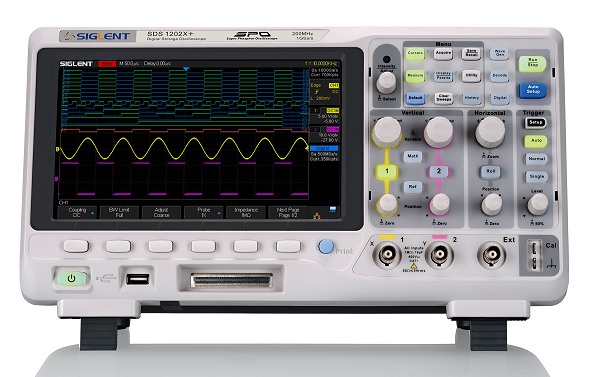 100MHZ Siglent SDS1102X+ 8TFT 14Mpoints 60.000wrfms/s SPO Digital Speicher Oszilloskop mit 1CH Funktionsgenerator,