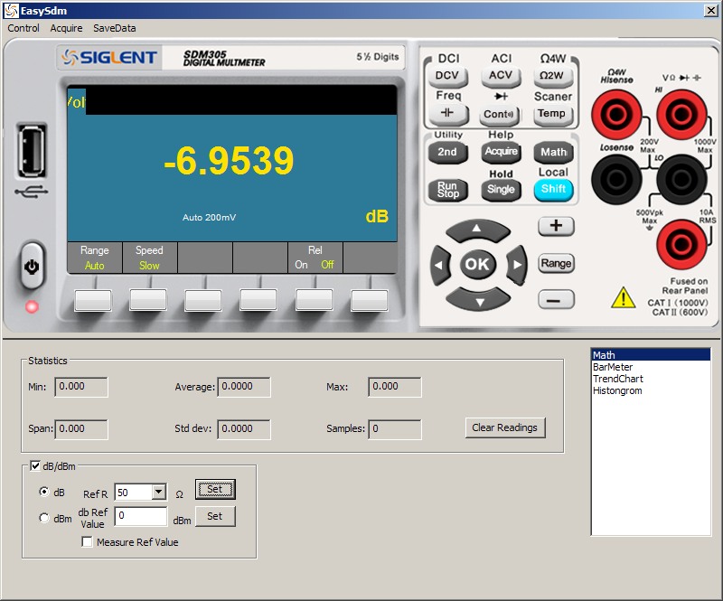 Siglent SDM3055 PC Software dB