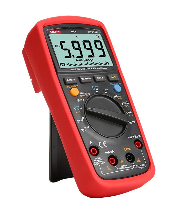 UNI-T UT139E 6000 Digits TRMS Auto Range Digital Multimeter mit NCV, LPF(LoZ) und Bargraph