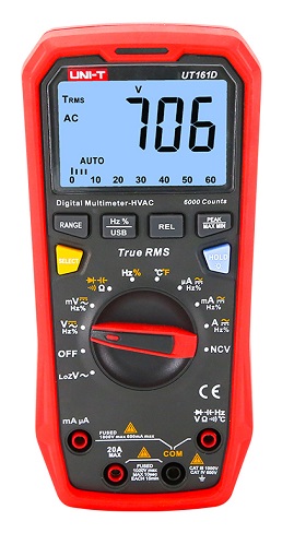 UT161D 6000 Counts USB 1000V True RMS Digital Multimeter UNI-T UT161D TRMS Auto Range Digital Multimeter mit USB I/O 6000 DIGITS