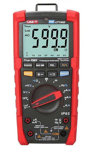 UNI-T UT195E Outdoor Auto Range Digital Multimeter mit 6000 DIGITS LoZ AutoBacklight und zuschaltbarer LED