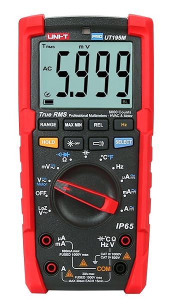 UNI-T UT195M Outdoor Auto Range Digital Multimeter mit 6000 DIGITS LoZ AutoBacklight und zuschaltbarer LED