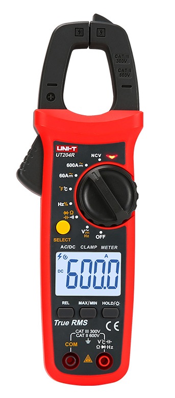 Uni-T UT204R DC AC TRMS Stromzangen Multimeter fr 0-60.00A oder 0-600.0A , 4000 Counts