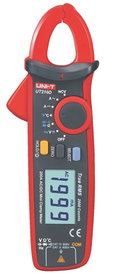 UT210D Stromzangen-Multimeter DC TRMS AC Strom bis 200A, Ranges 20.00A  200.0A clamp meter, Zangenamperemeter / Zangen Multimeter / Digital Clamp  Multimeter Uni-T - PinSonne-Elektronik