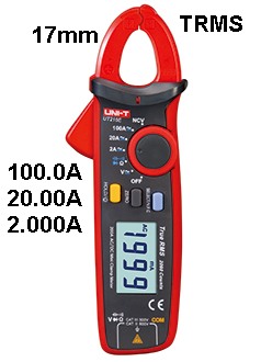 Uni-T kleine 17mm TRMS Stromzange UT210E für 2.000A 20.00A 100.0A mit Backlight Uni-T UT210E TRMS Stromzangen-Multimeter Digital Clamp Multimeter