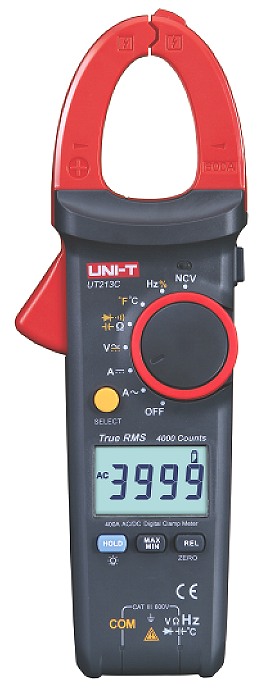 Uni-T UT216C 30mm  DC AC TRMS Strom Zangenmultimeter groß NCV VFC Diasplay Beleuchtung, mit Zangen Zusatzled