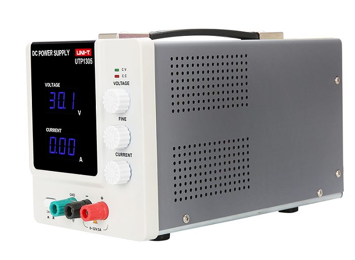 Uni-T UTP1305 0-32V 0-5A dc regulated power supply front view