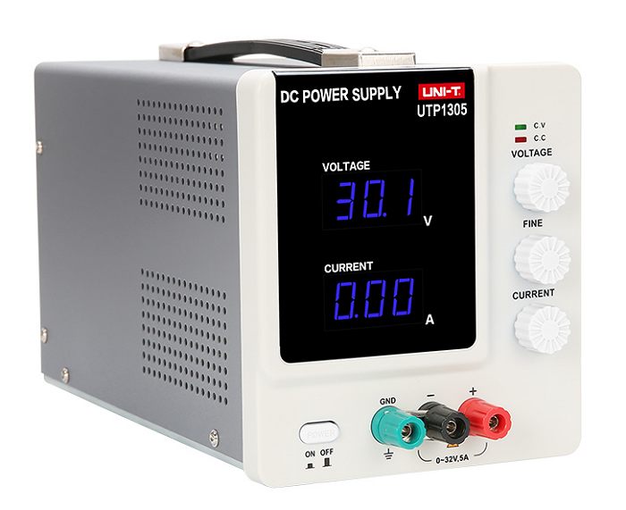 Uni-T UTP1305 0-32V 0-5A dc regulated power supply side view