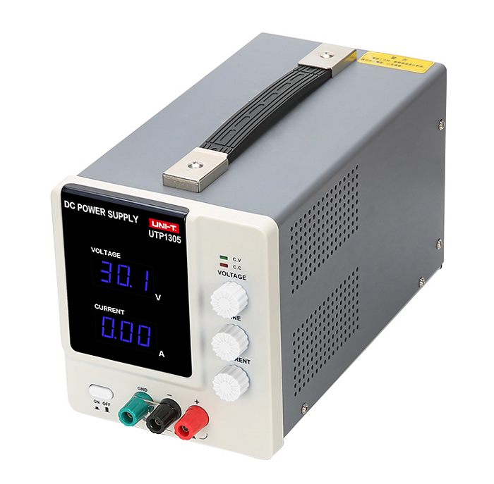 Uni-T UTP1305 0-32V 0-5A dc regulated power supply side view