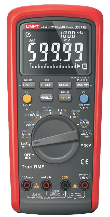 uni-t ut1171b 60.000 Counts TRMS Multimeter mit EBTN Display Gerteansicht