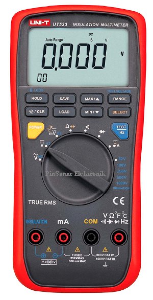UNI-T UT533 Isolationswiderstandsmessung + Multimeter UNI-T UT533 Isolationswiderstandsmessung + Multimeter