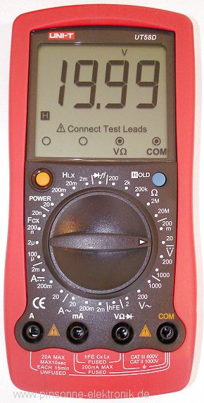 Uni-T UT58D DMM und LCR Meter 2000Counts super großes kontraststarkes Display UNI-T UT58D MODERN MULTIMETER + LCR mit großen Display