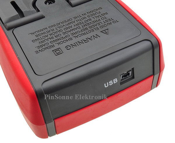 Uni-T UT612 LCR meter Mini USB connector und Batterieabdeckung