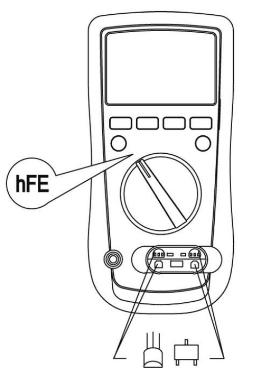 Uni-T UT61A Symbolbild hFE Messung