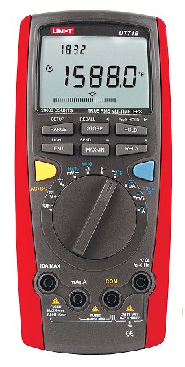 Uni-T UT71B 20.000Counts 100Speicher USB IO Tasche Markenmultimeter 100kHz TRMS UNI-T UT71B Präzisions-Multimeter USB I/O