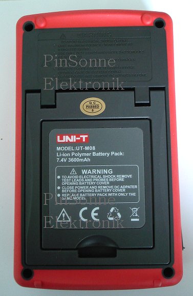 UTD1025CL 1CH Scopemeter Rckseite, backside