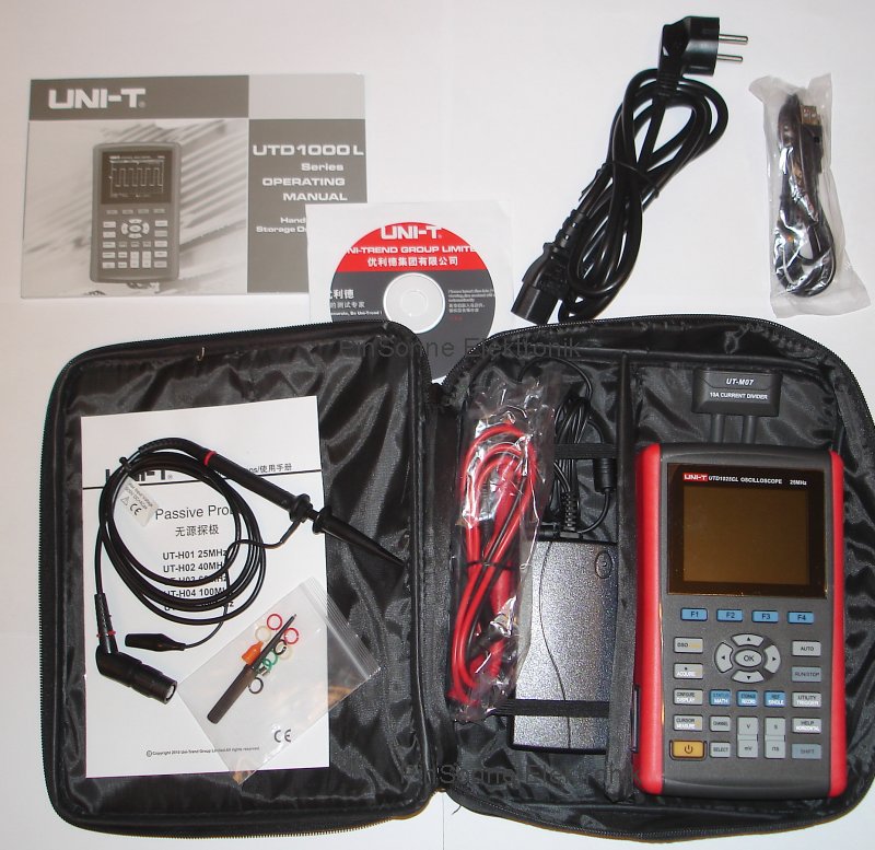 Uni-T UTD1025CL with bag probe book cd and power supply