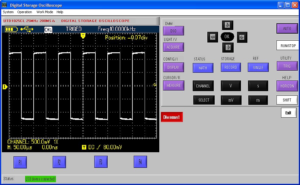 Uni-T UTD1025CL und PC-Software