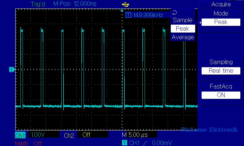 Das Uni-T UTD2052CEX mit Acquire Menu (Erfassung)