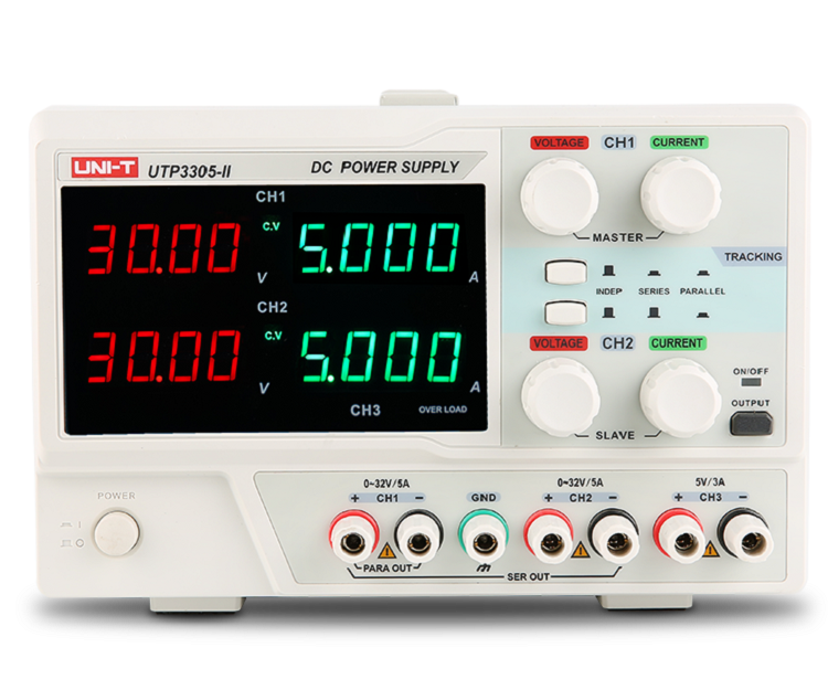 Uni-T UTP3305-II 0-32V 0-5A dc regulated power supply front view